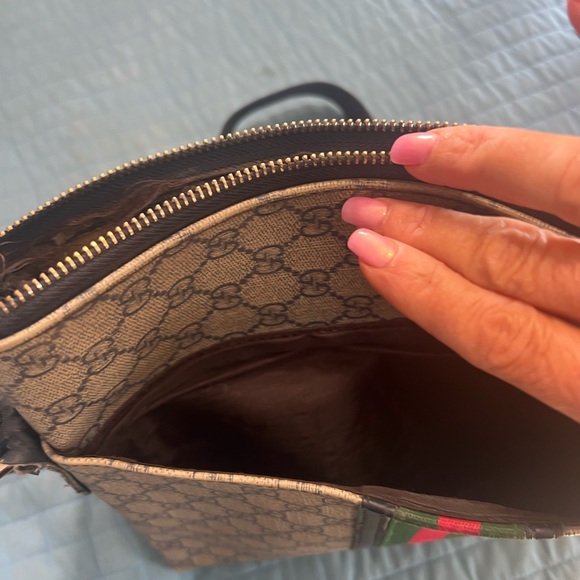 Beige and Brown Crossbody Bag - Picture 3 of 9